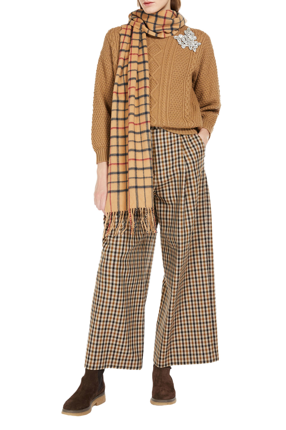 Женский Weekend Max Mara Свитер UGOLINA из натуральной шерсти с круглой горловиной и укороченным рукавом (цвет ), артикул 53661623 | Фото 2