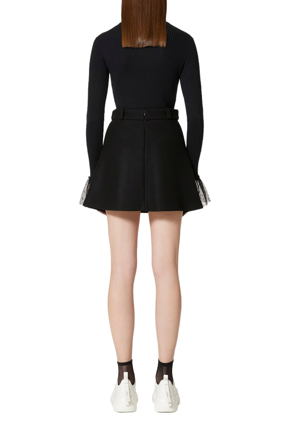 Женский Red Valentino Юбка из смесовой шерсти с добавлением кашемира (цвет ), артикул 3R3RAK455Y6 | Фото 4