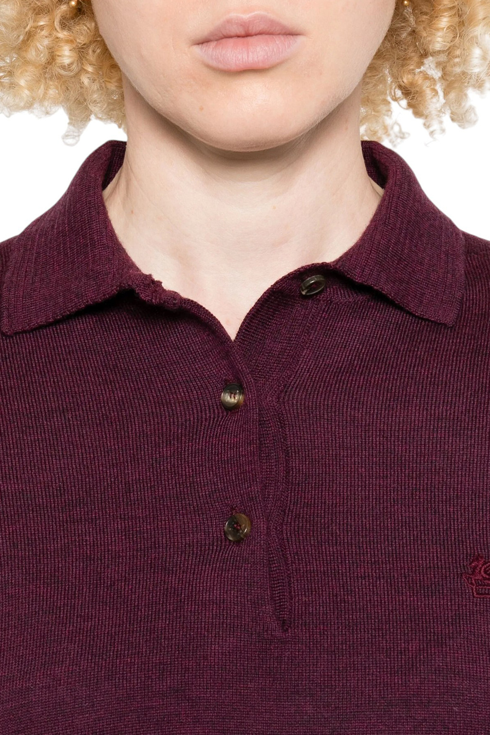 Женский Etro Джемпер-поло из шерсти (цвет ), артикул WRKN0004AQ256R0369 | Фото 6