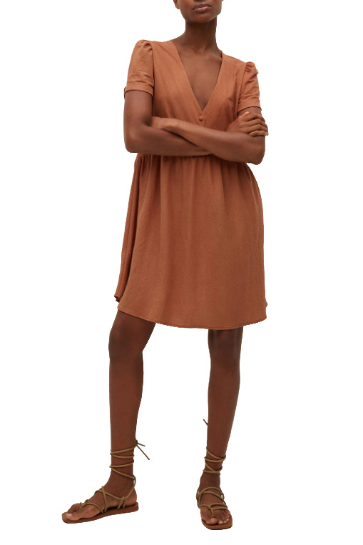 Mango Платье-мини THALIA с V-образным вырезом (цвет ), артикул 87067129 | Фото 2