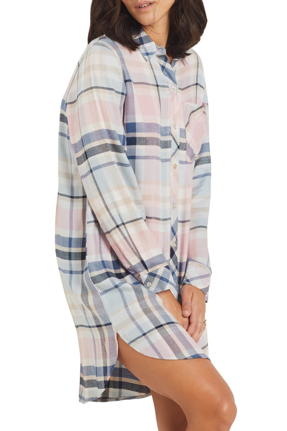 Женский Etam Платье-рубашка ODEN в клетку (цвет ), артикул 6542687 | Фото 1