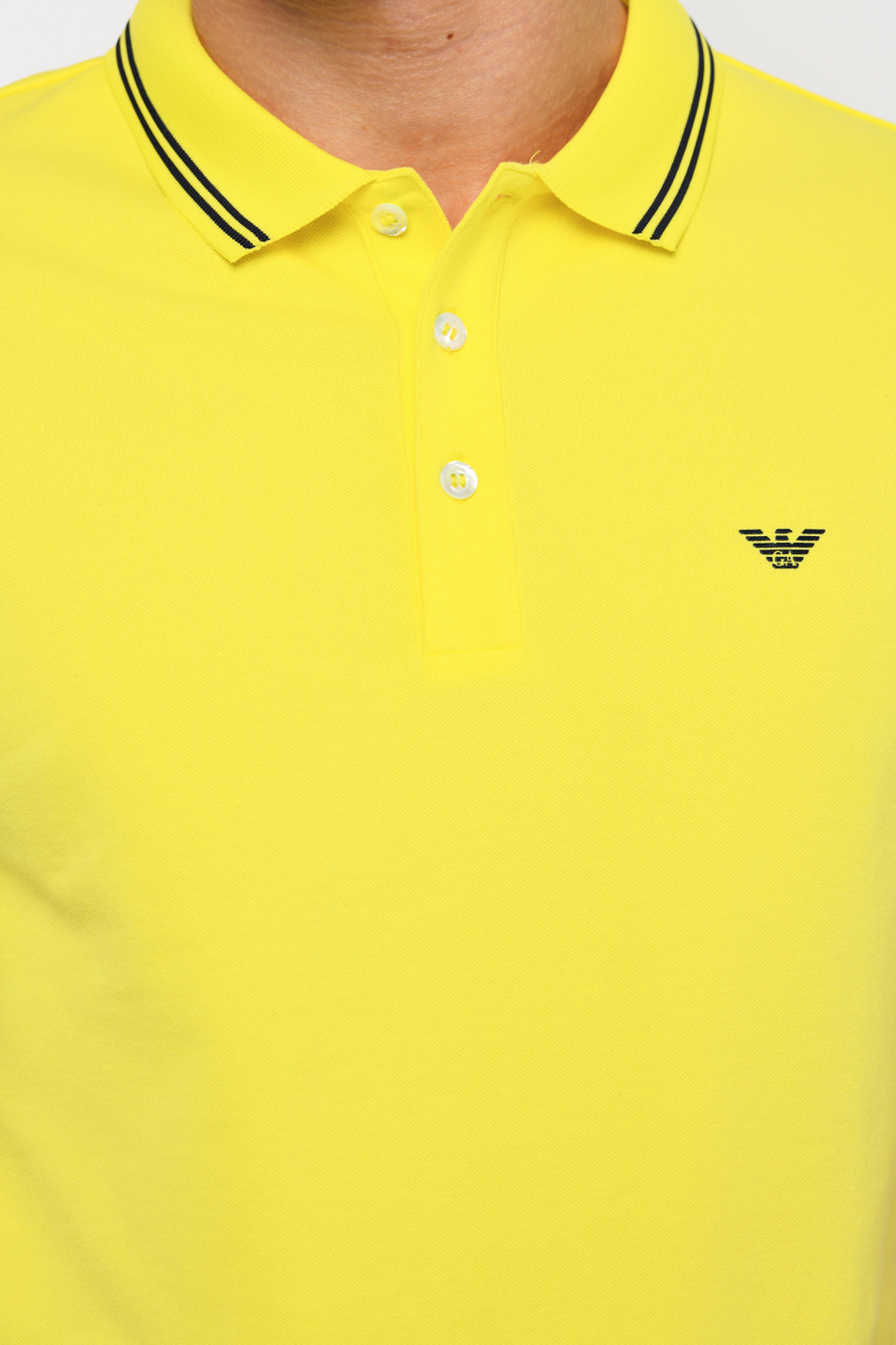 Emporio Armani Футболка поло из эластичного хлопка с логотипом (цвет ), артикул 8N1F30-1JPTZ | Фото 4