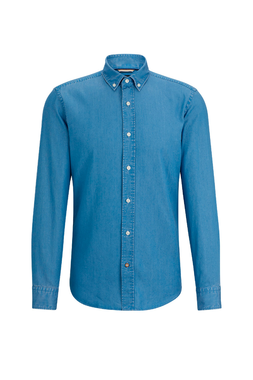 Рубашка джинсовая|Основной цвет:Синий|Артикул:50513728 | Фото 1