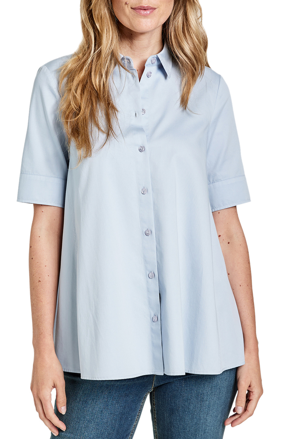 Женский Gerry Weber Рубашка свободного кроя с коротким рукавом (цвет ), артикул 760002-66401 | Фото 3