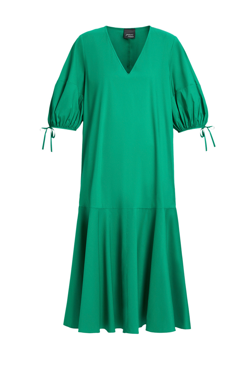 Платье UNDICI из смесового хлопка|Основной цвет:Зеленый|Артикул:2413221132 | Фото 1