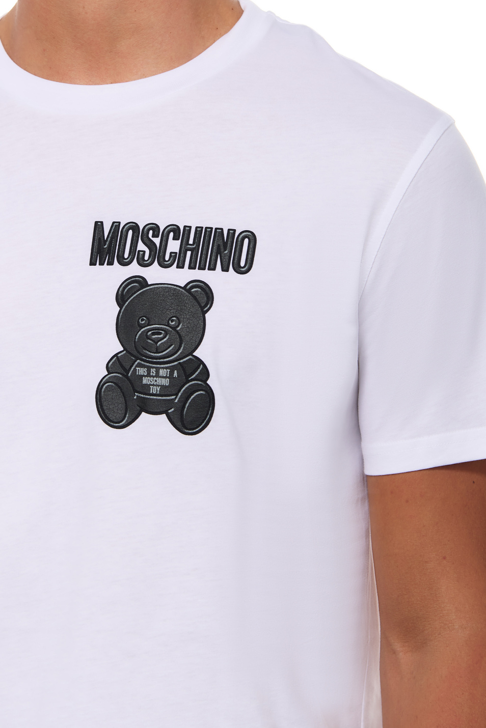 Мужской Moschino Футболка из натурального хлопка с логотипом (цвет ), артикул V0731-7041 | Фото 5