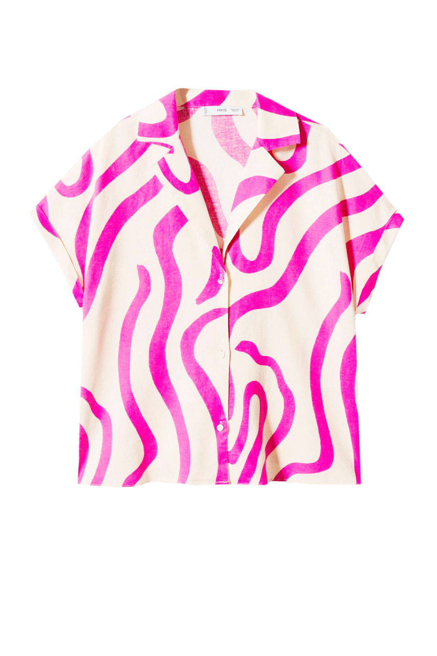 Рубашка LIMON из смесового льна|Основной цвет:Мультиколор|Артикул:57050199 | Фото 1