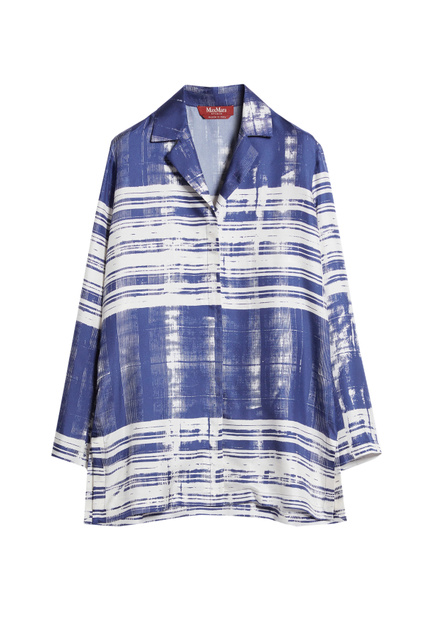Блузка FRANCA из шелка с принтом|Основной цвет:Синий|Артикул:2361910337 | Фото 1
