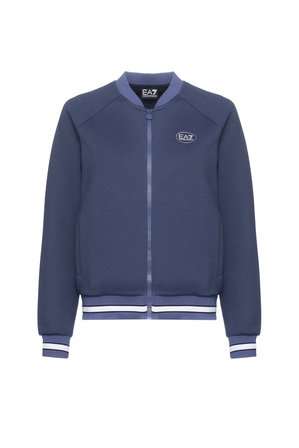 Бомбер с логотипом|Основной цвет:Синий Женский EA7 Бомбер с логотипом (цвет ), артикул 7W000570-AF16253 | Фото 1