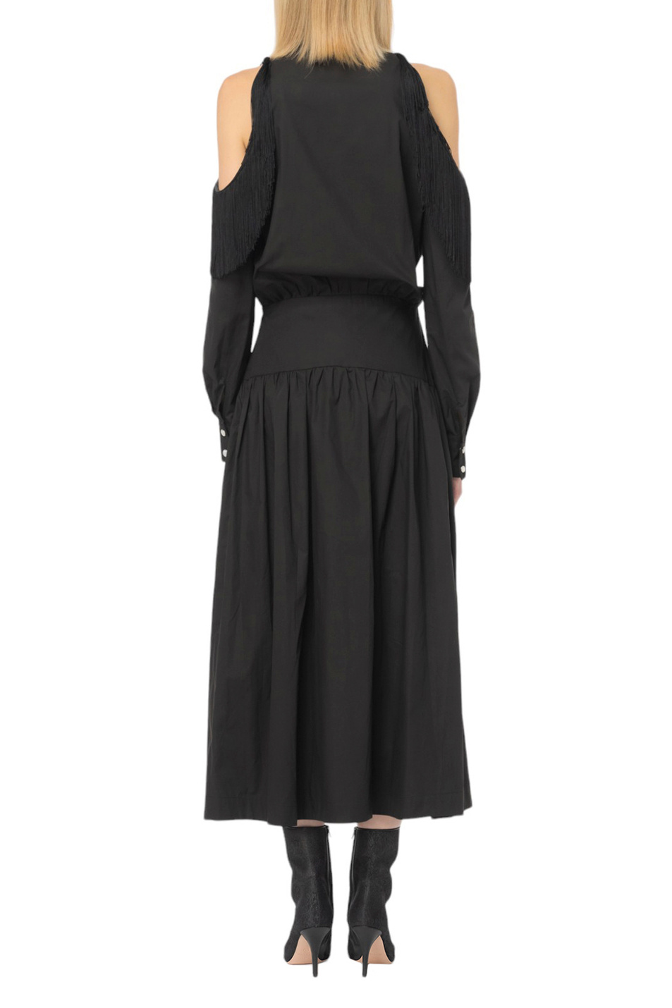 Женский Pinko Платье-рубашка HAZZARD с открытыми плечами и бахромой (цвет ), артикул 103630A1X8 | Фото 4