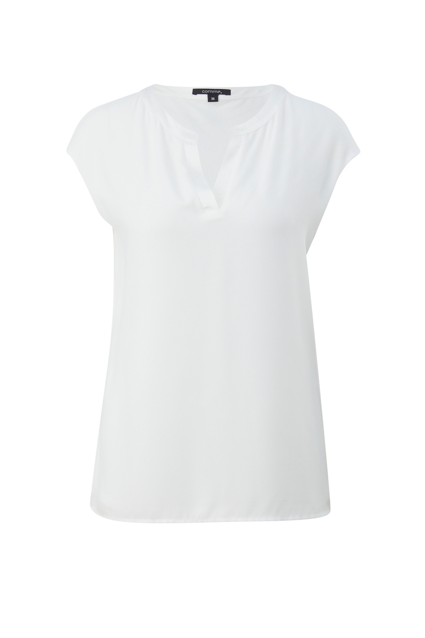 Блузка из эластичной вискозы|Основной цвет:Белый|Артикул:1279243 | Фото 1