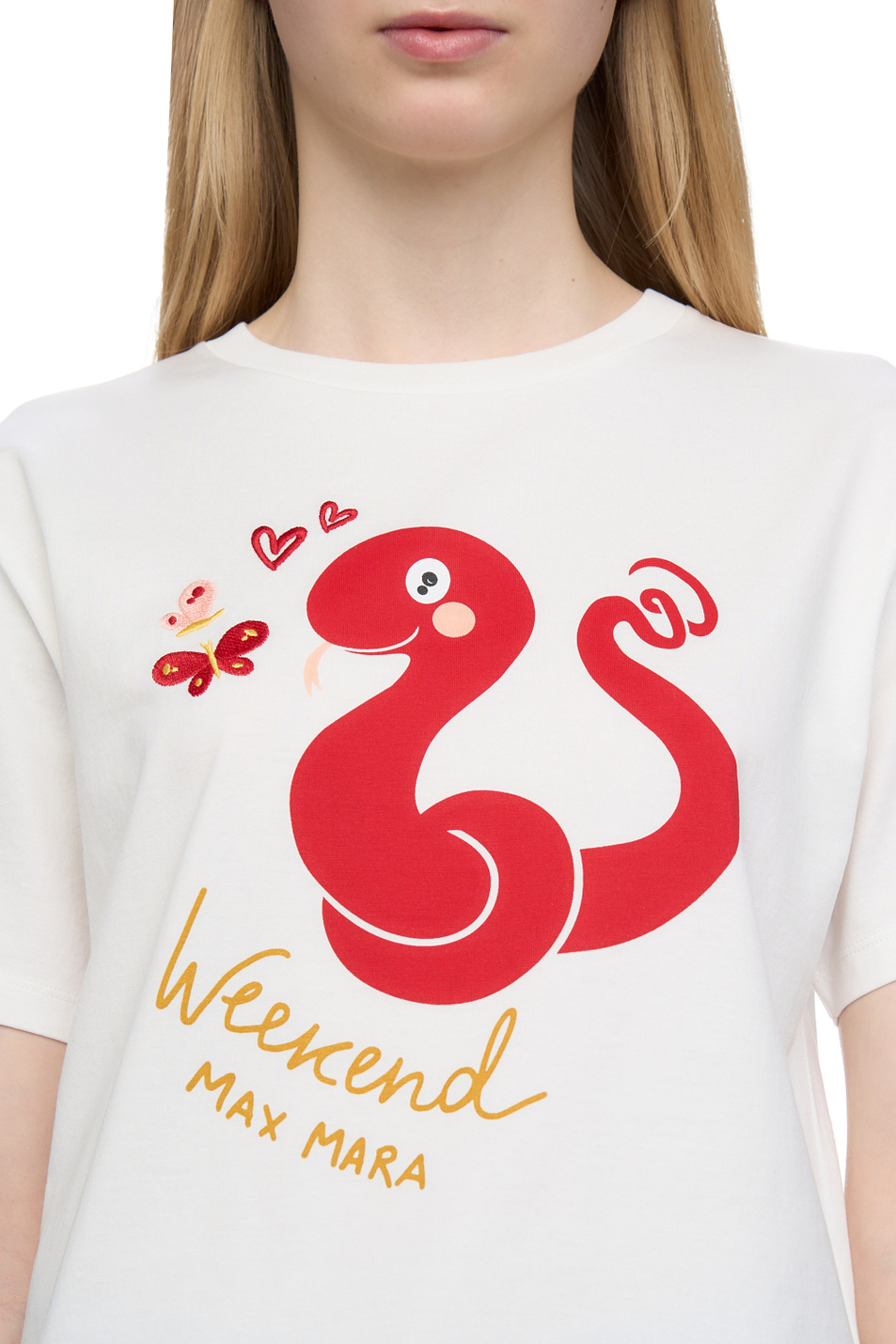 Женский Weekend Max Mara Футболка CABINA из хлопка (цвет ), артикул 2515971041 | Фото 7
