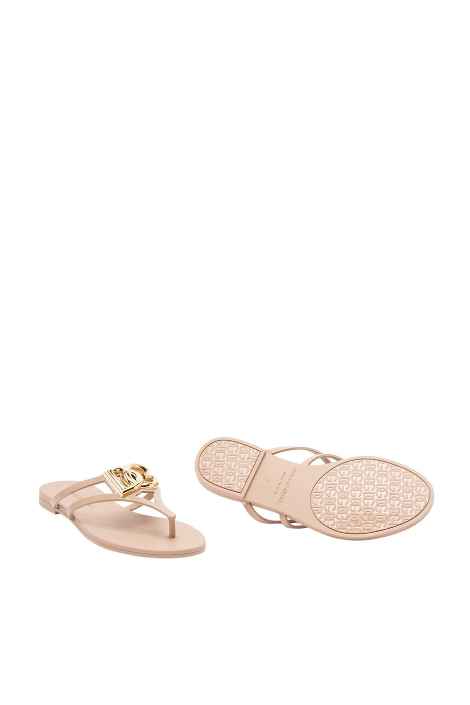 Шлепанцы с логотипом|Основной цвет:Бежевый Женский Dolce & Gabbana Шлепанцы с логотипом (цвет ), артикул CW2418-AY817 | Фото 2