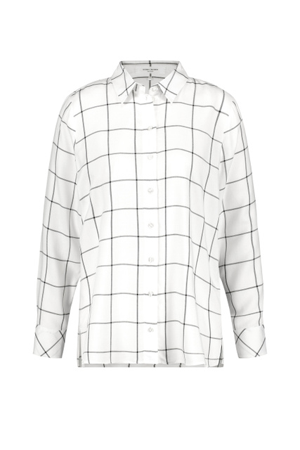 Рубашка свободного кроя с принтом|Основной цвет:Белый|Артикул:560330-66525 | Фото 1