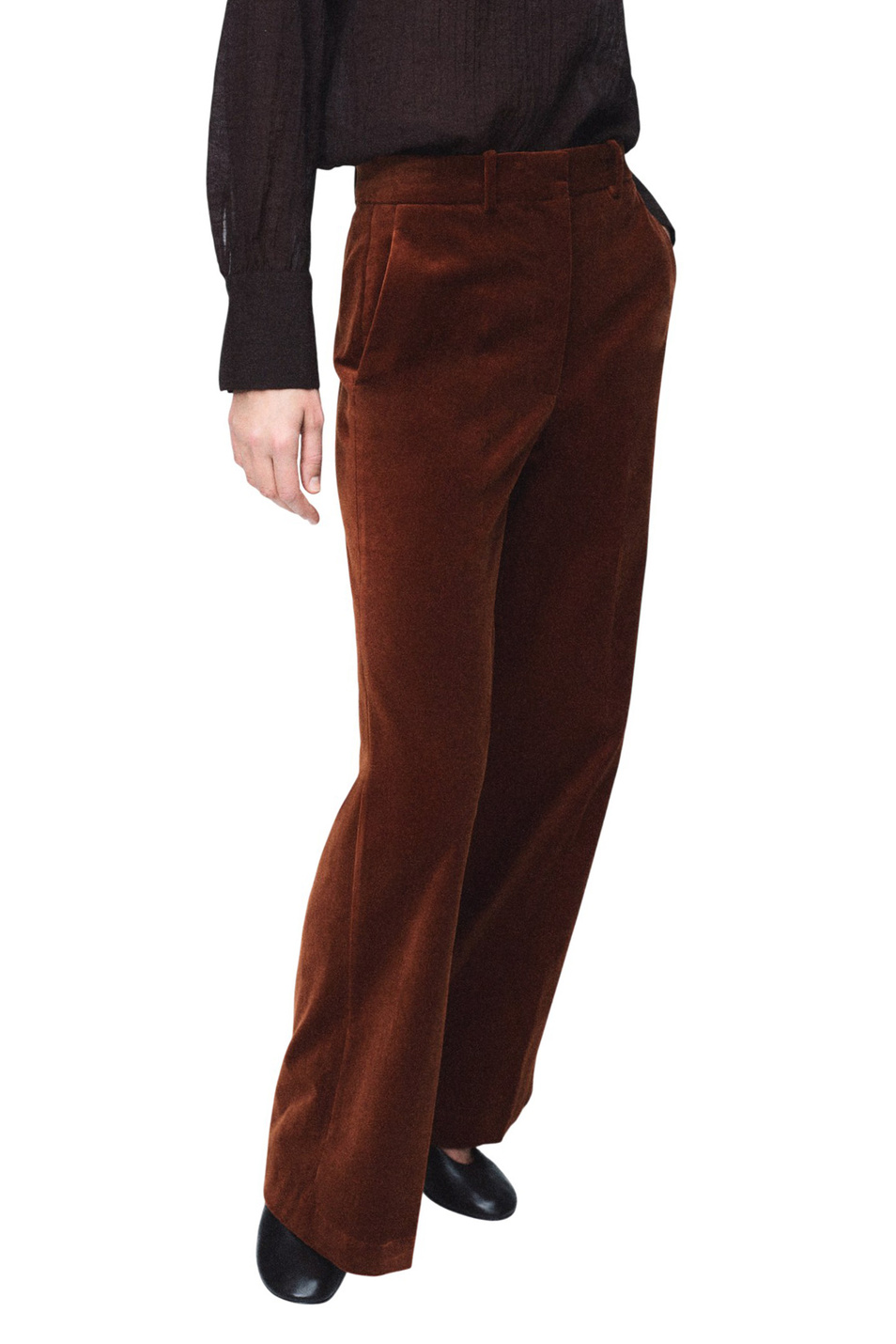 Женский Mango Брюки VELVETON бархатные (цвет ), артикул 17078285 | Фото 3