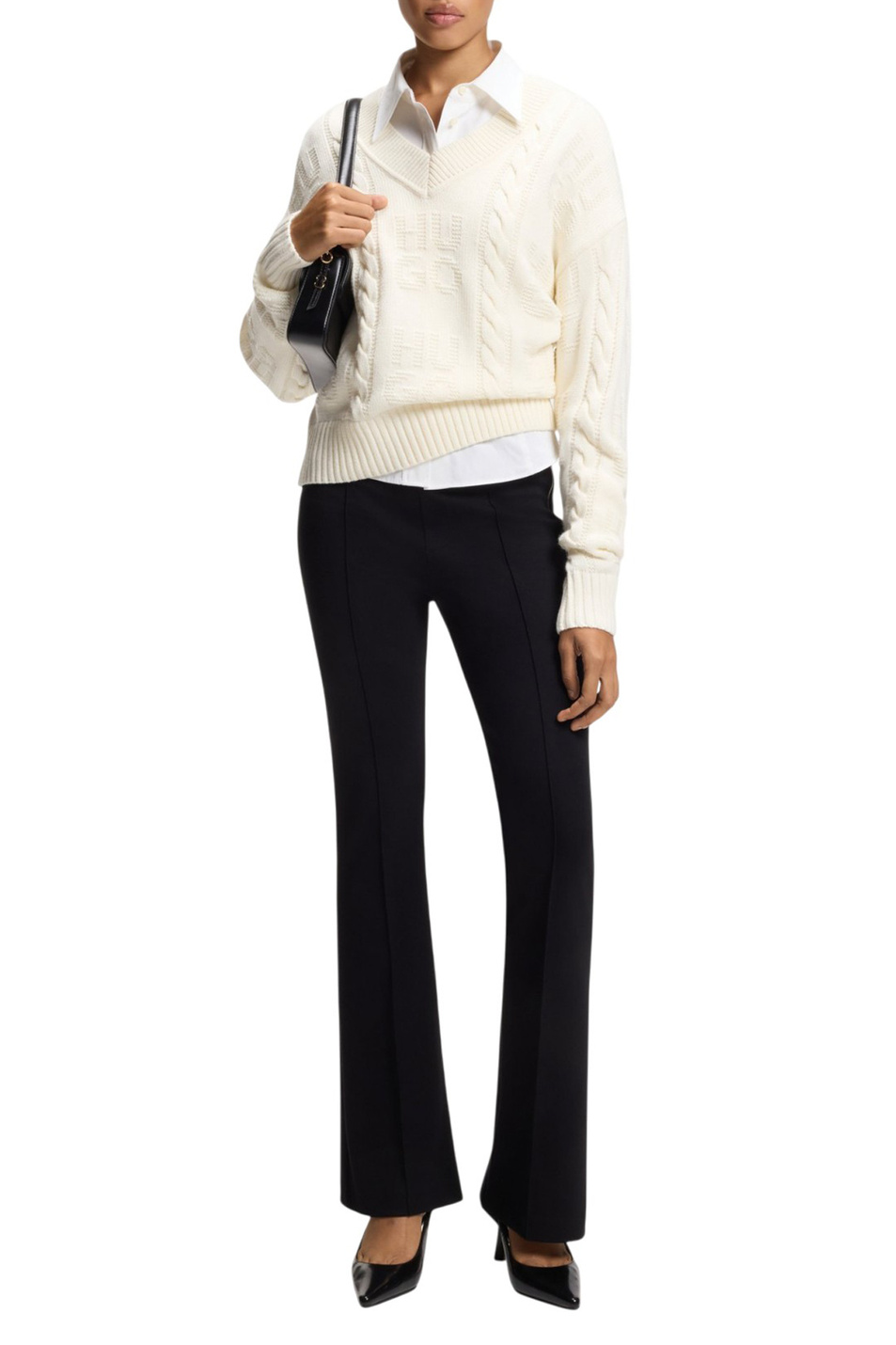 Женский HUGO Свитер Sypres из смесовой шерсти (цвет ), артикул 50554075 | Фото 2