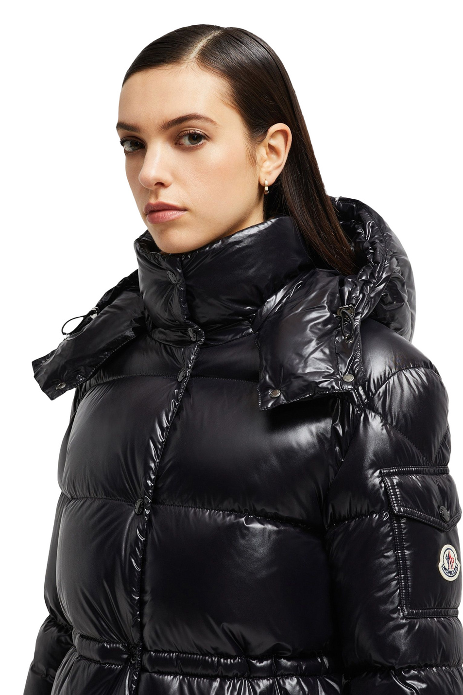 Пальто CAVETTAZ с пуховым наполнителем|Основной цвет:Черный Женский Moncler Пальто CAVETTAZ с пуховым наполнителем (цвет ), артикул L20931C00016-68950 | Фото 4
