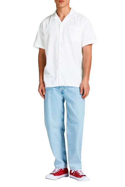 Рубашка из смесового хлопка|Основной цвет:Белый|Артикул:12203027 | Фото 2
