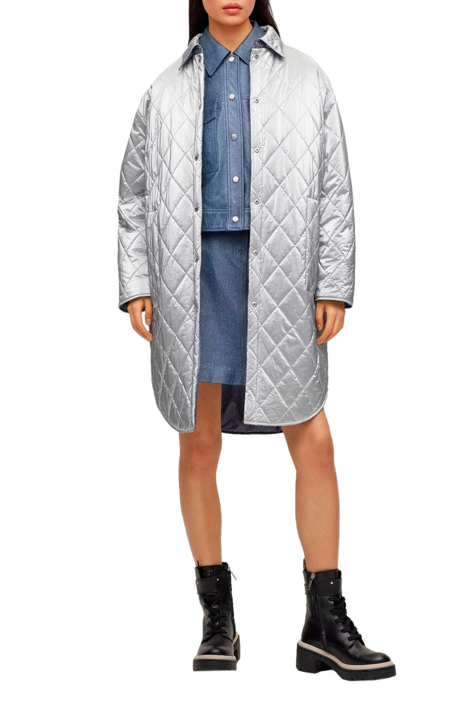 Женский BOSS Куртка-рубашка двусторонняя с отложным воротником (цвет ), артикул 50494256 | Фото 3