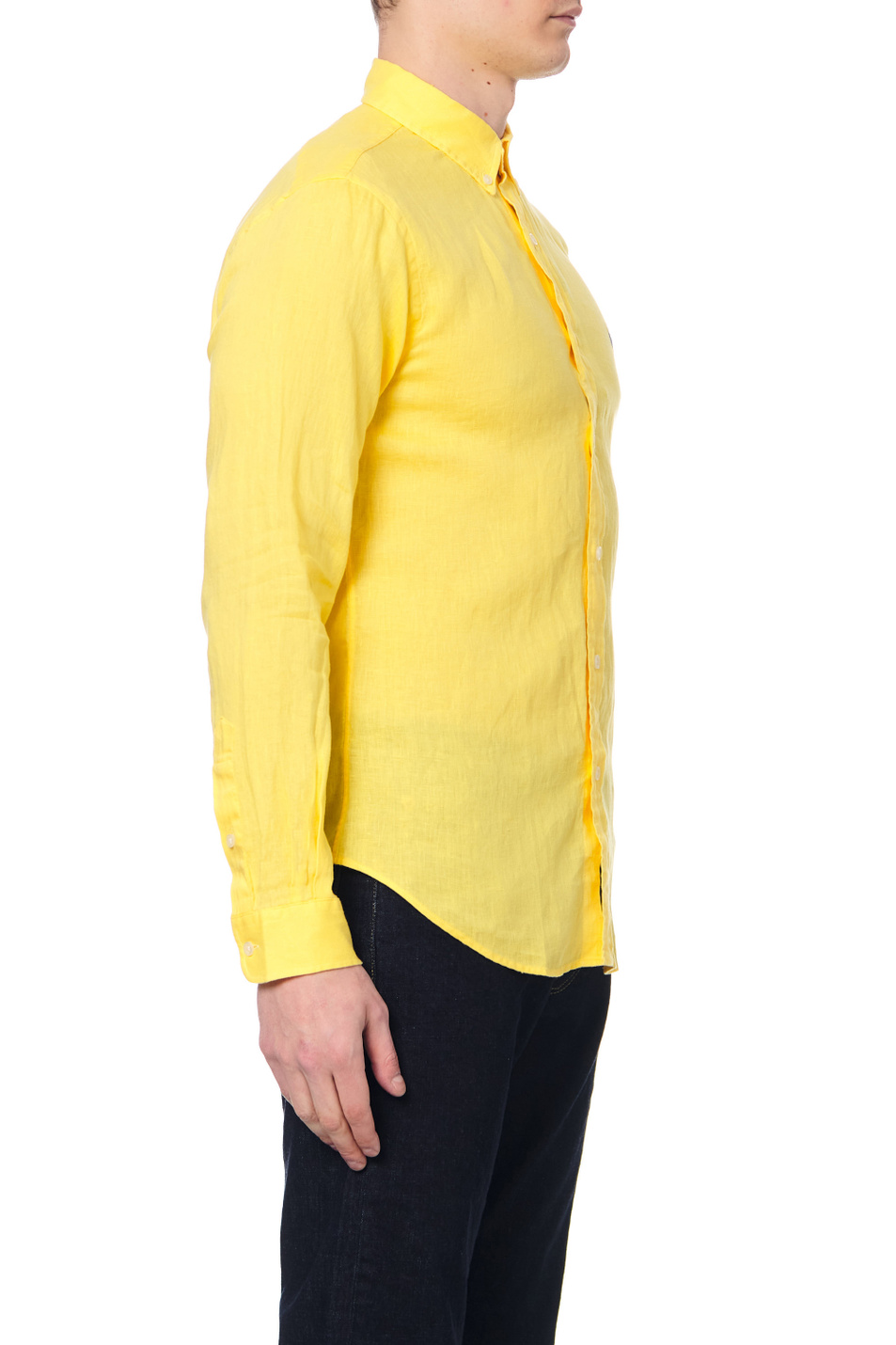 Polo Ralph Lauren Льняная рубашка с фирменной вышивкой на груди (цвет ), артикул 710829443007 | Фото 3