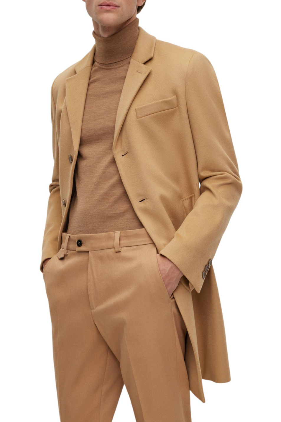Мужской BOSS Пальто из шерсти с добавлением кашемира (цвет ), артикул 50502327 | Фото 4