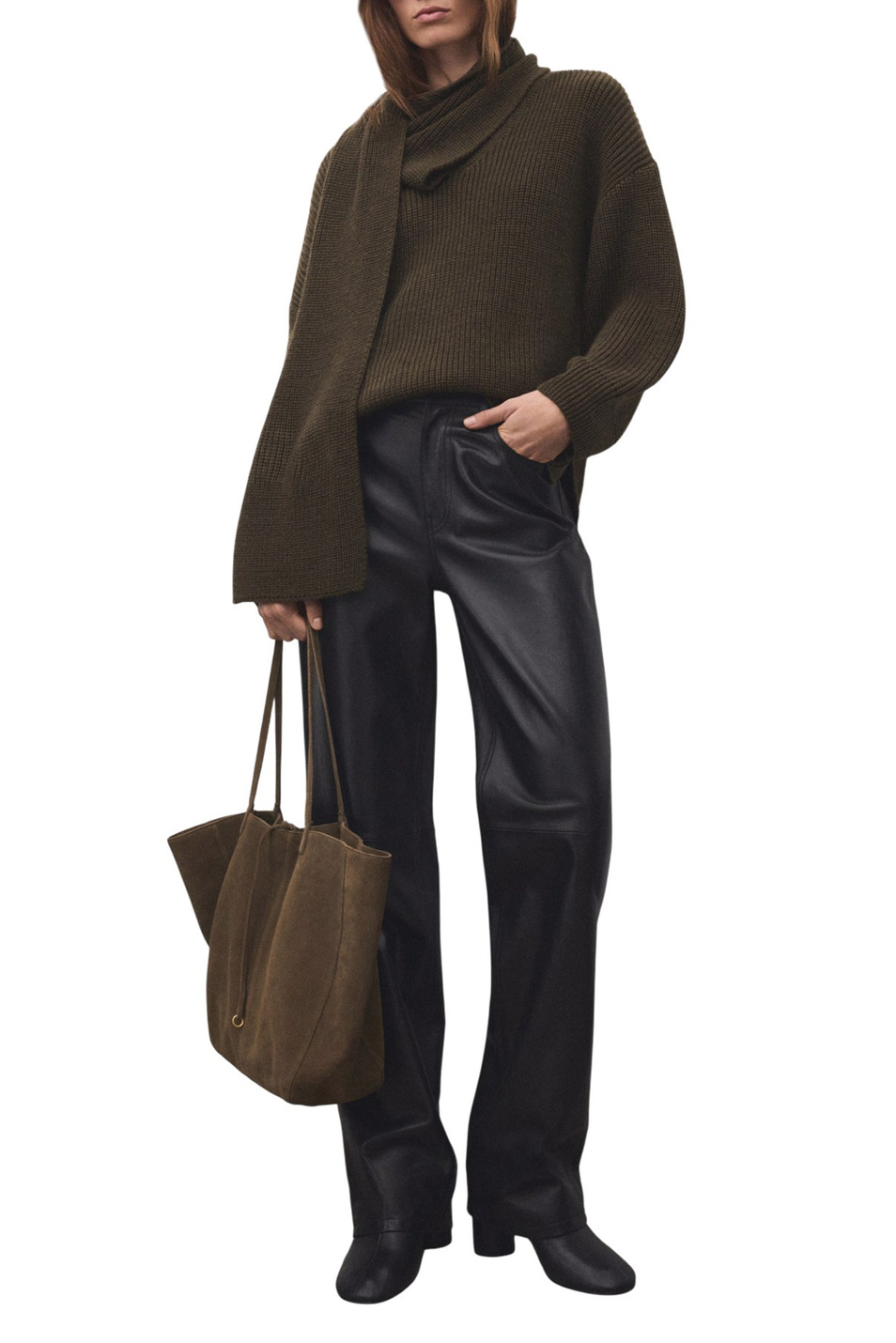 Женский Mango Сумка MANDRI из натуральной замши (цвет ), артикул 27071224 | Фото 5