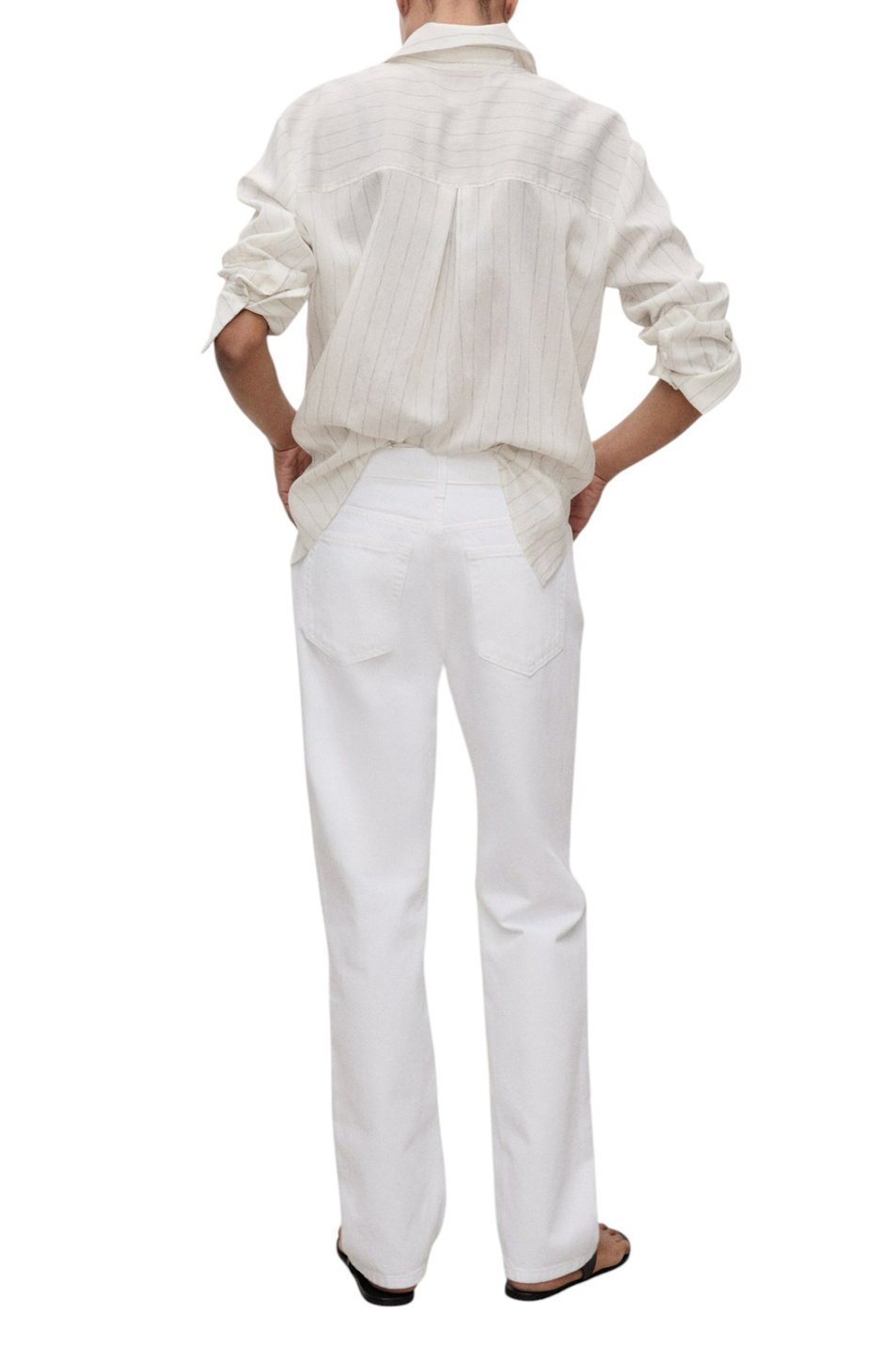 Женский Mango Джинсы BLANCA из хлопка (цвет ), артикул 87056368 | Фото 4