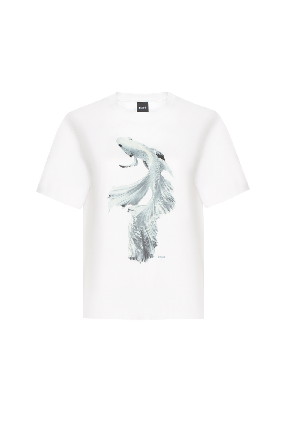 Женский BOSS Футболка из хлопка с принтом (цвет ), артикул 50560966 | Фото 1