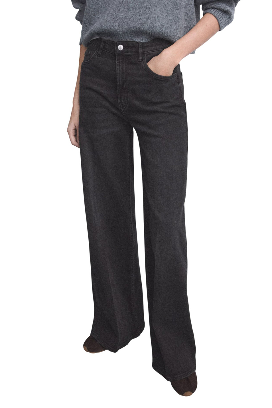 Женский Mango Джинсы ELISE широкого кроя (цвет ), артикул 27021196 | Фото 3