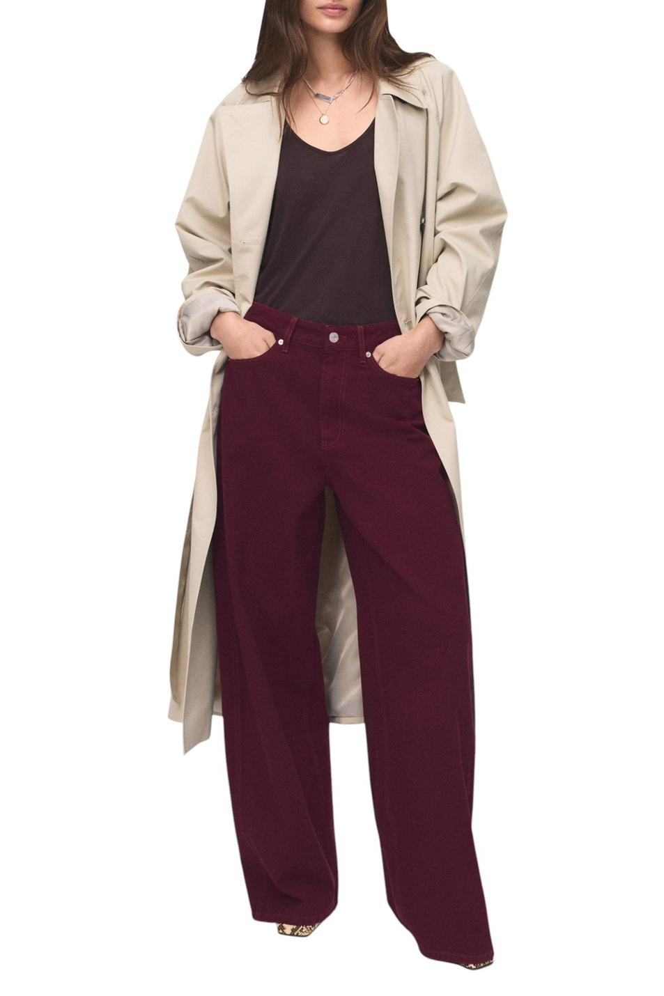 Женский Mango Джинсы CAMILLA из хлопка (цвет ), артикул 17014792 | Фото 2