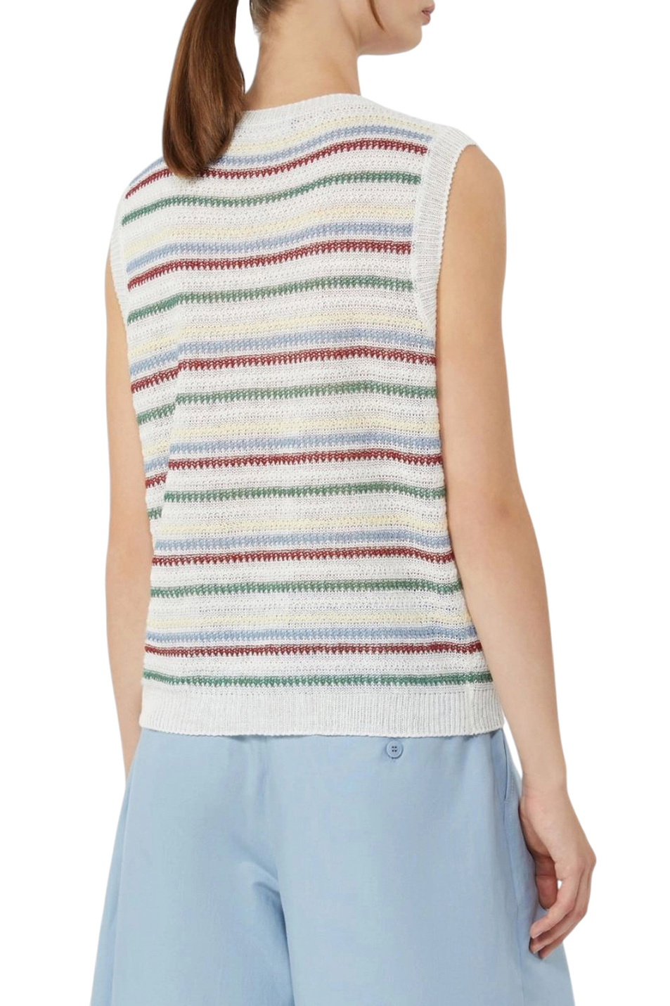 Женский Weekend Max Mara Топ PIUMA из льна (цвет ), артикул 2615361142 | Фото 4