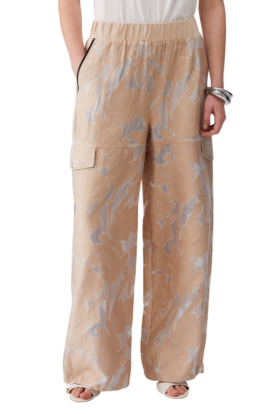 Женский Liu Jo Брюки из жаккардовой органзы (цвет ), артикул TA6201T345A | Фото 3