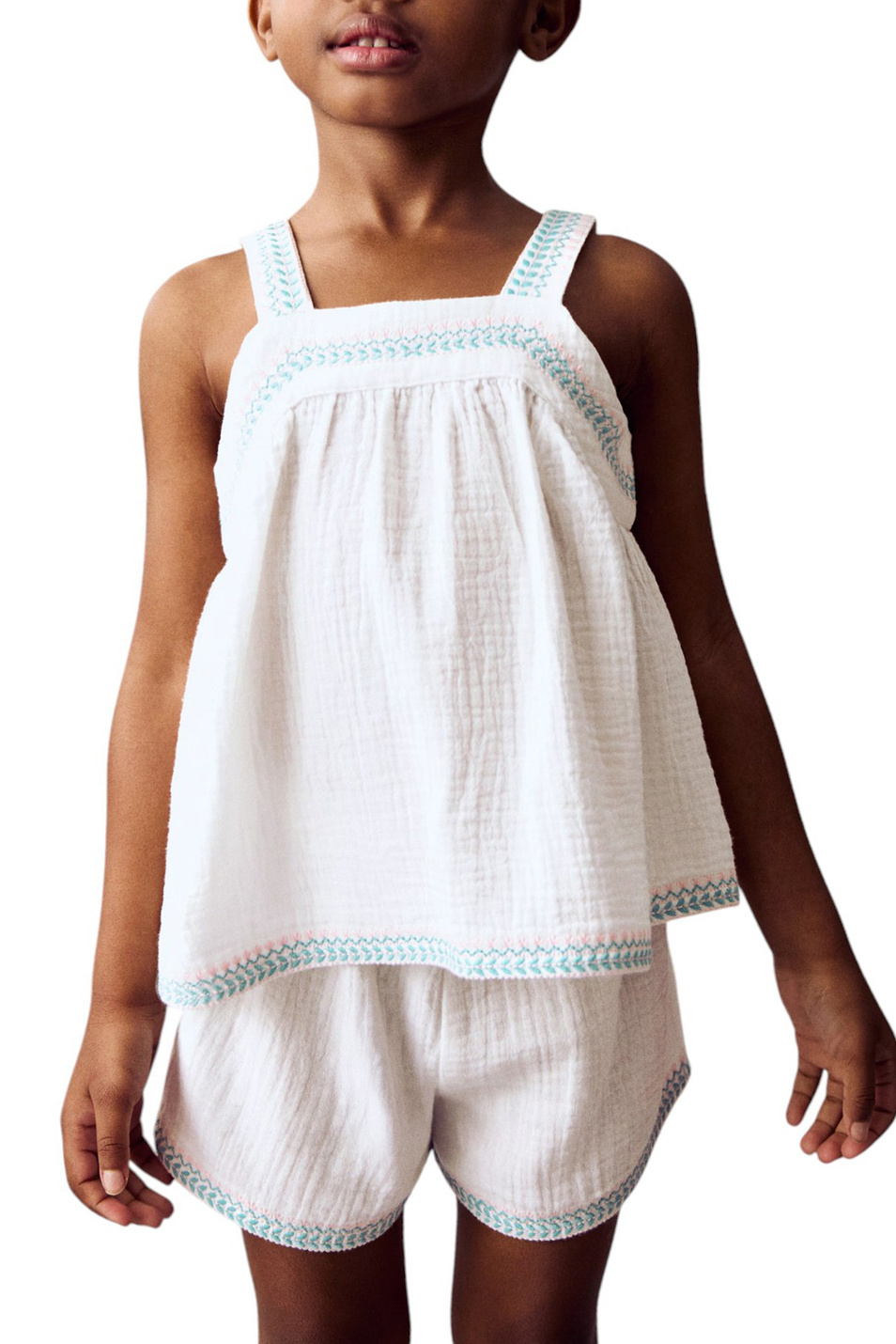 Девочкам Mango Kids Шорты DELHIP из хлопка (цвет ), артикул 87057698 | Фото 3