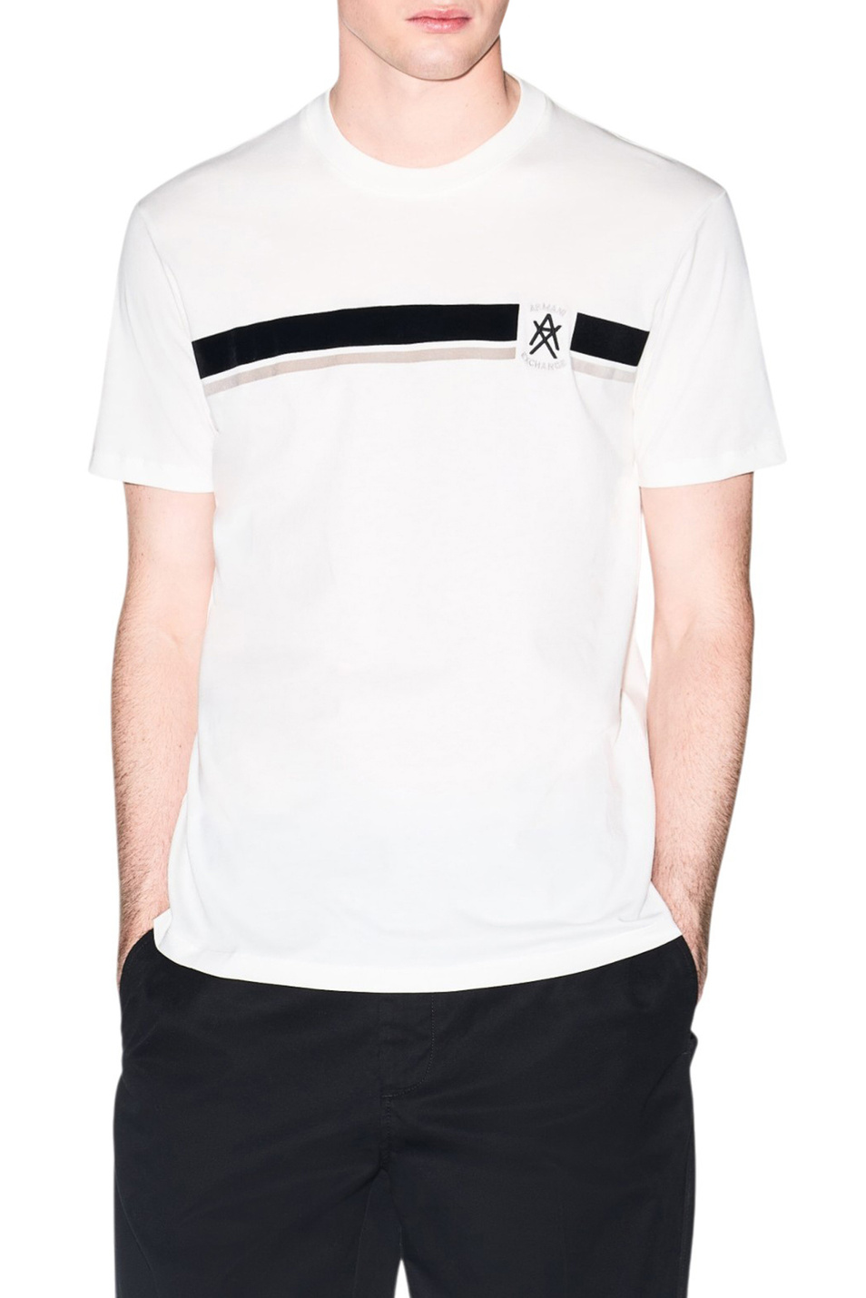 Мужской Armani Exchange Футболка из хлопка с логотипом (цвет ), артикул XM001792-AF12308 | Фото 3