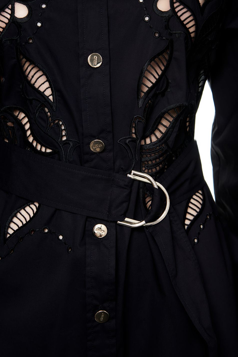 Женский Liu Jo Платье-рубашка из натурального хлопка с поясом (цвет ), артикул CA4145T3812 | Фото 4