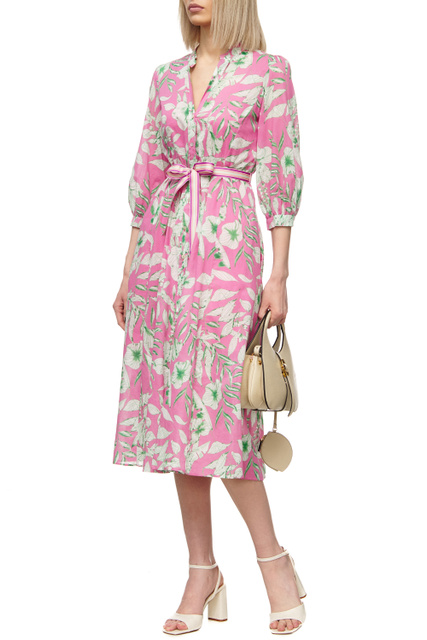 Платье VALORE с рукавами 3/4 и поясом|Основной цвет:Розовый|Артикул:72212222 | Фото 2