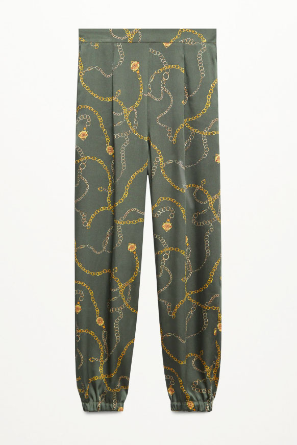Mango Атласные брюки JOGO с принтом (цвет ), артикул 87026333 | Фото 1