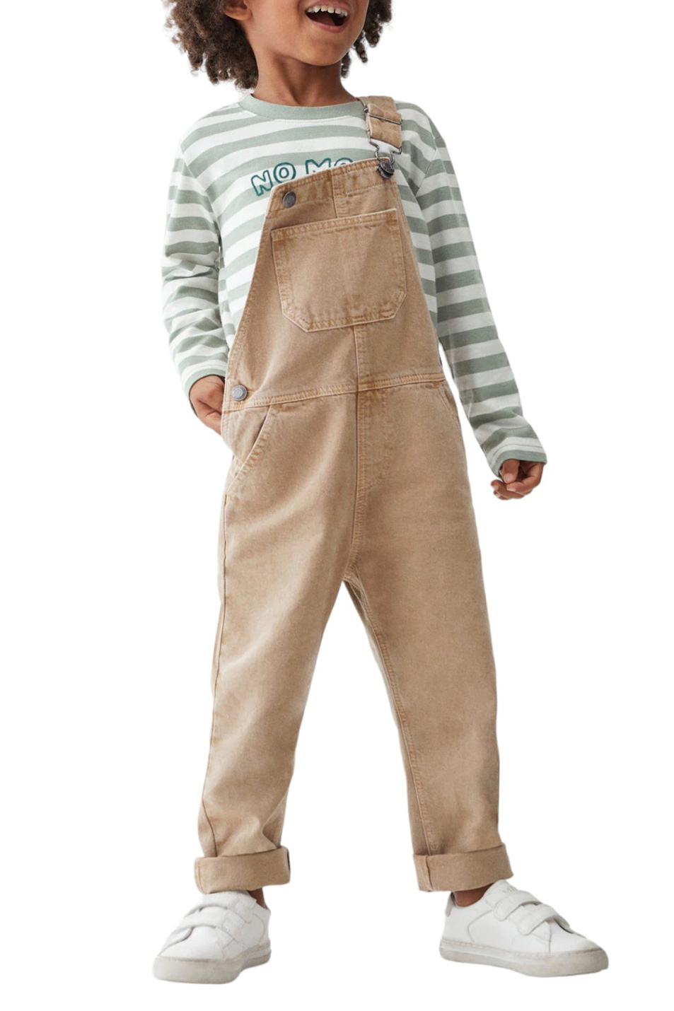Мальчикам Mango Kids Лонгслив STRIPES из натурального хлопка в полоску (цвет ), артикул 57013266 | Фото 3