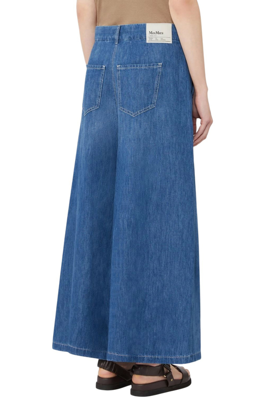 Женский Max Mara Брюки NASTRO из денима (цвет ), артикул 2619181013 | Фото 4