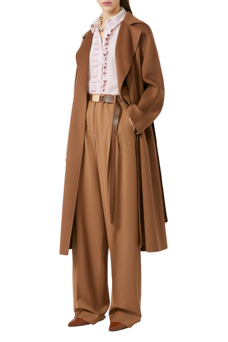 Женский Max Mara Брюки BERGAMO из шерсти с ремнем (цвет ), артикул 2526136061 | Фото 2