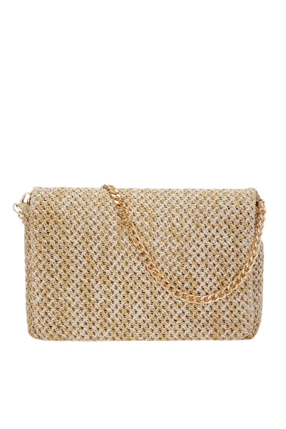 Фактурная сумка из рафии с ремешком-цепочкой|Основной цвет:Бежевый Женский Parfois Фактурная сумка из рафии с ремешком-цепочкой (цвет ), артикул 188255 | Фото 1