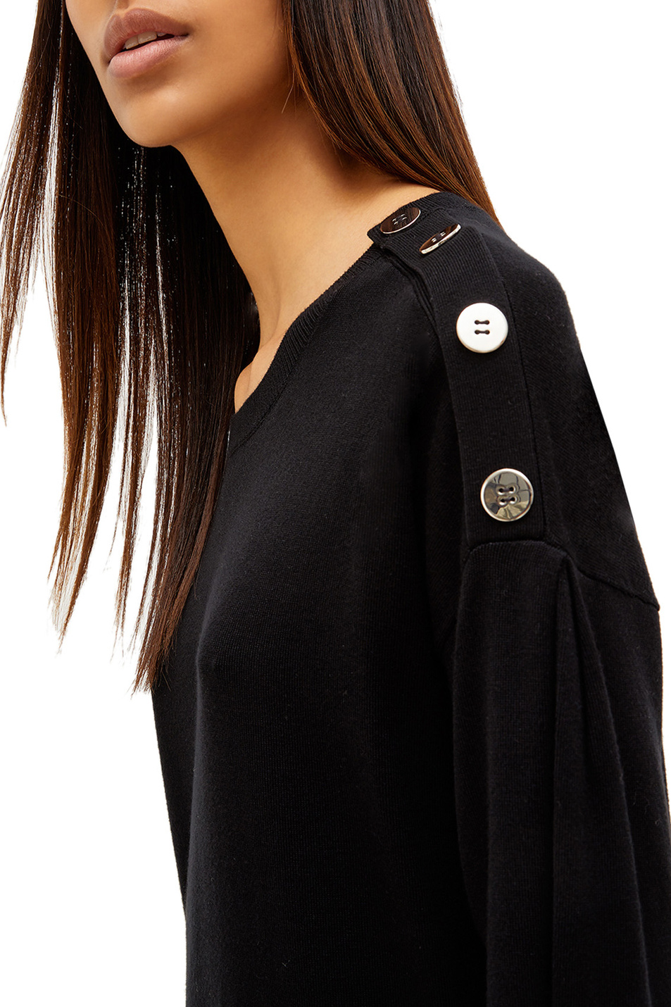 Женский Liu Jo Платье с длинными рукавами и пуговицами на плече (цвет ), артикул WF2441MA49I | Фото 4