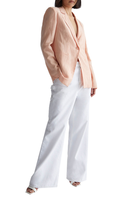 Пиджак прямого кроя|Основной цвет:Розовый|Артикул:WA3002T4818 | Фото 2