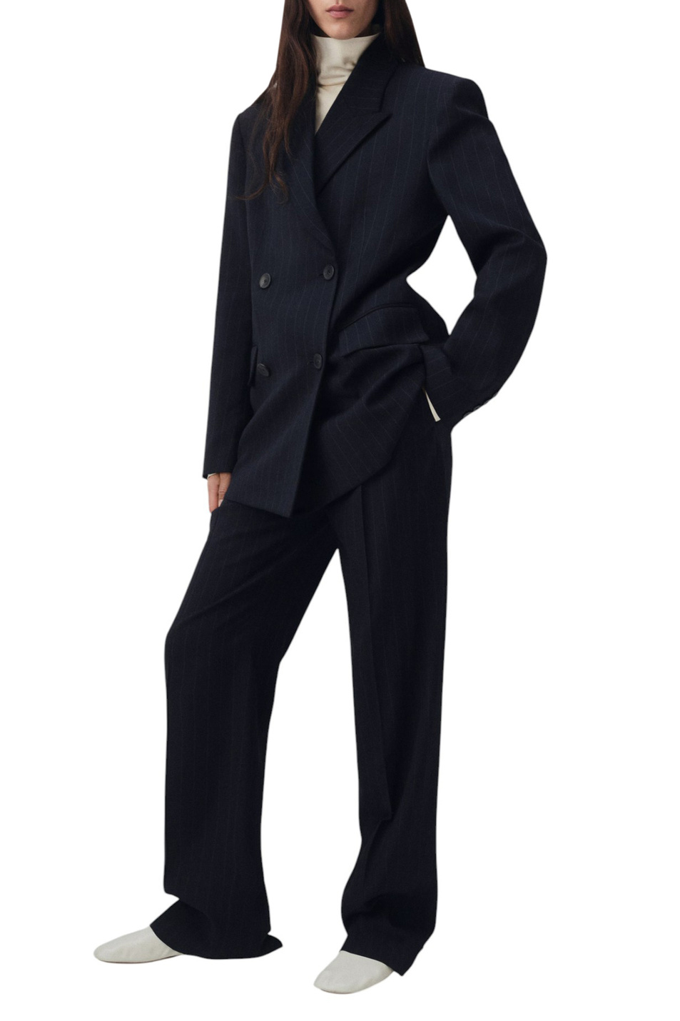 Женский Mango Пиджак VARSOVIA в тонкую полоску (цвет ), артикул 17016366 | Фото 2