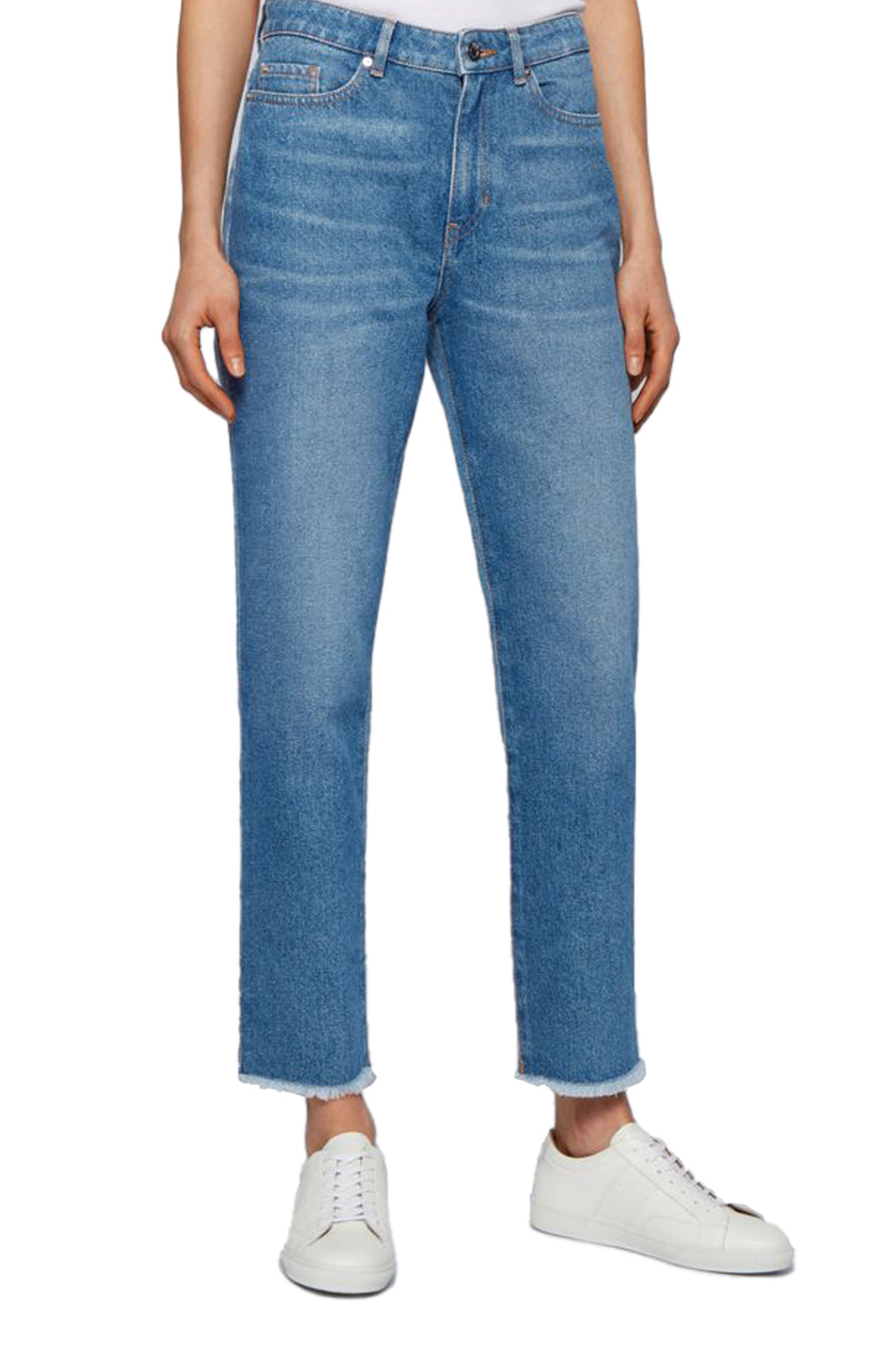 Женский BOSS Укороченные джинсы STRAIGHT стандартного кроя (цвет ), артикул 50450193 | Фото 3
