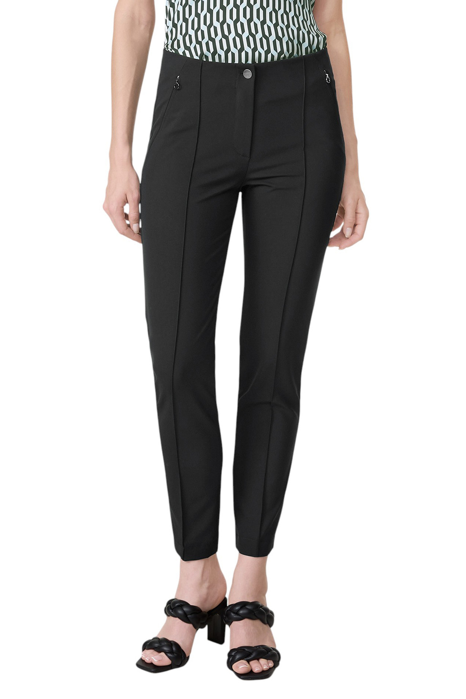 Женский Gerry Weber Брюки однотонные (цвет ), артикул 925069-66299-YA SLIM FIT | Фото 4