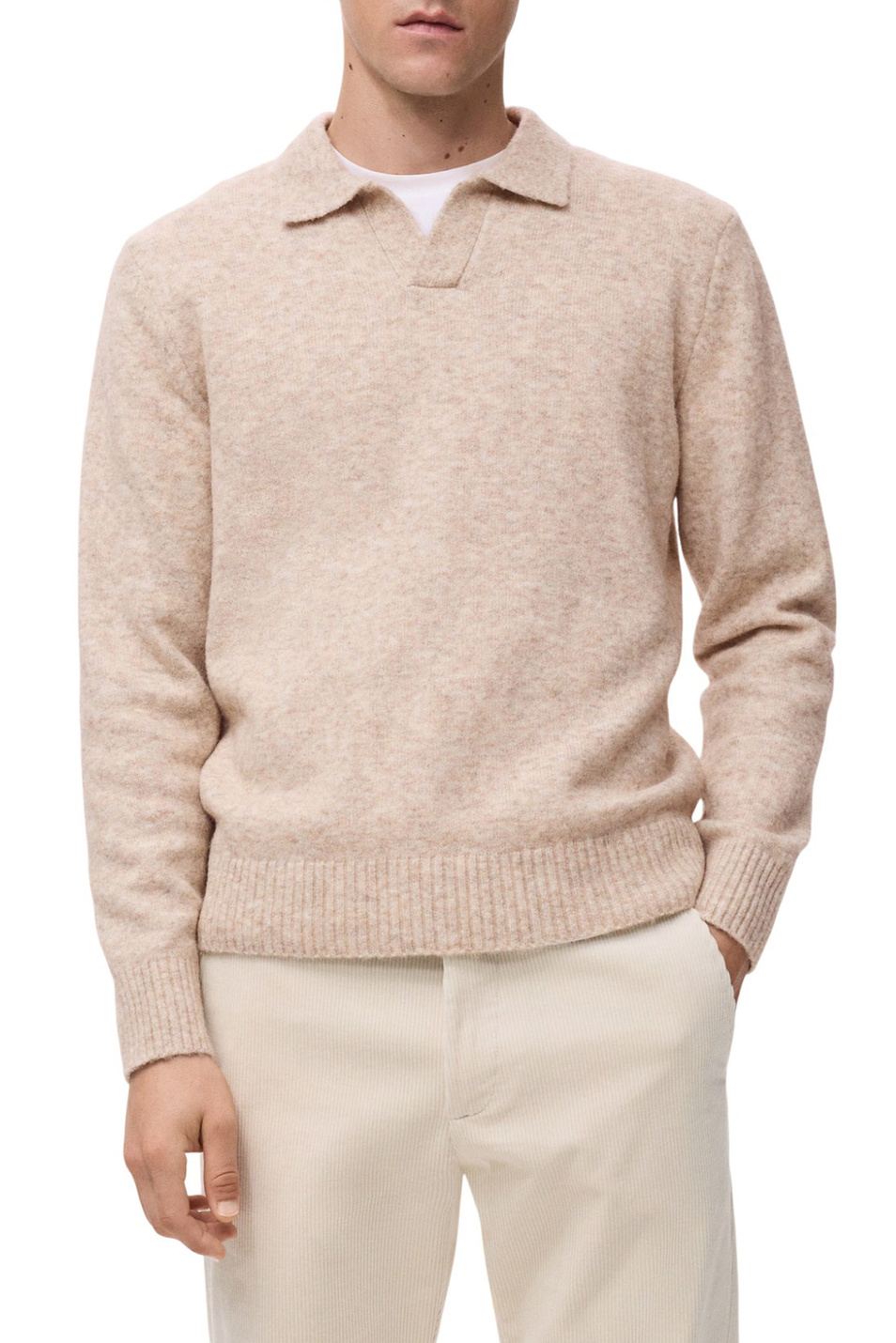 Мужской Mango Man Джемпер поло OREO (цвет ), артикул 17037897 | Фото 3