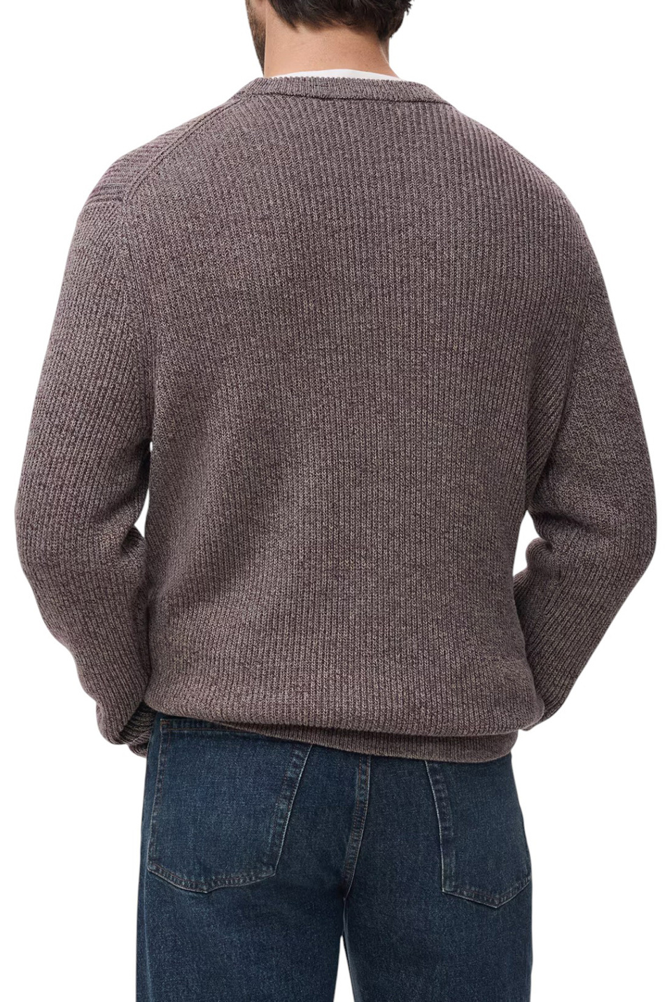 Мужской Mango Man Джемпер AZORES из хлопка (цвет ), артикул 17005978 | Фото 4