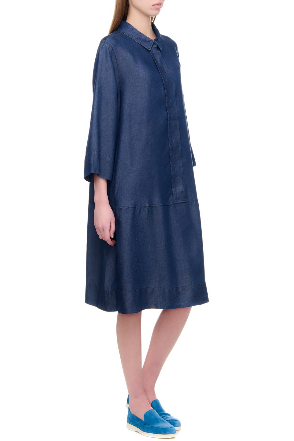 Женский Samoon Платье-рубашка из лиоцелла (цвет ), артикул 280005-21010 | Фото 4