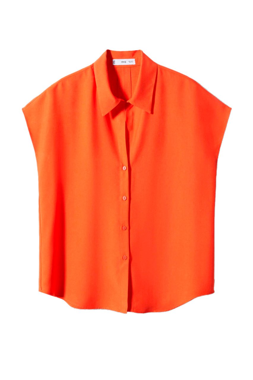 Рубашка LIM из лиоцелла|Основной цвет:Оранжевый|Артикул:57000002 | Фото 1
